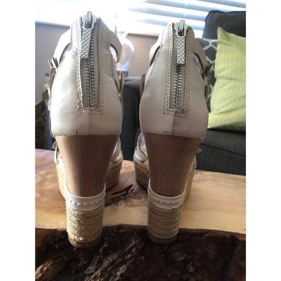 Donald Pliner Taja Platform Wedge Cream Women size 8 **read** - Picture 5 of 12